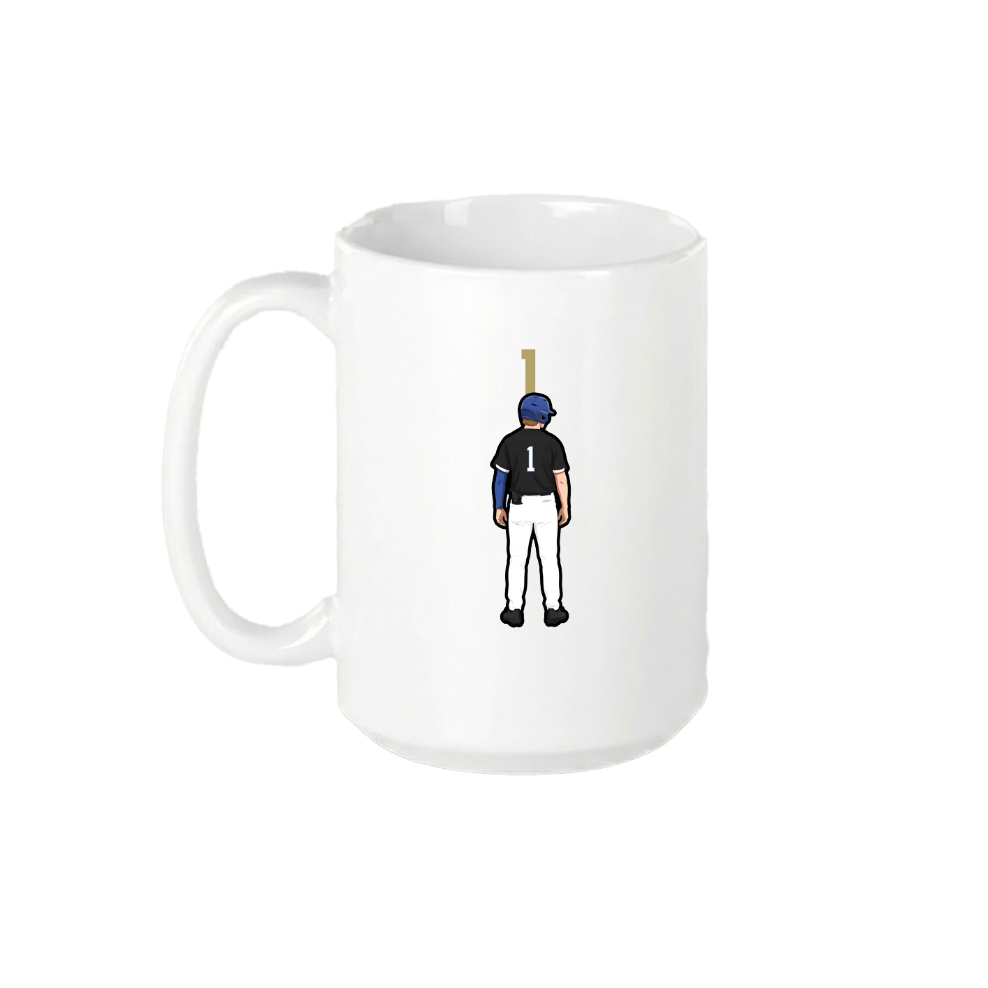 15oz Coffee Mug — Number Top in White