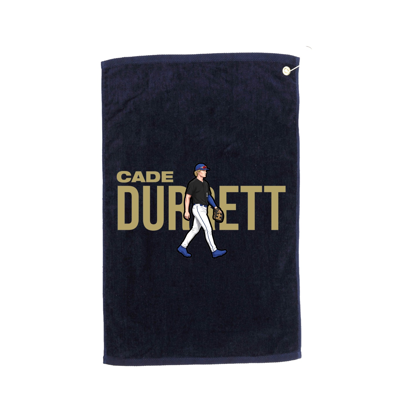Golf Towel — Player Name in Navy