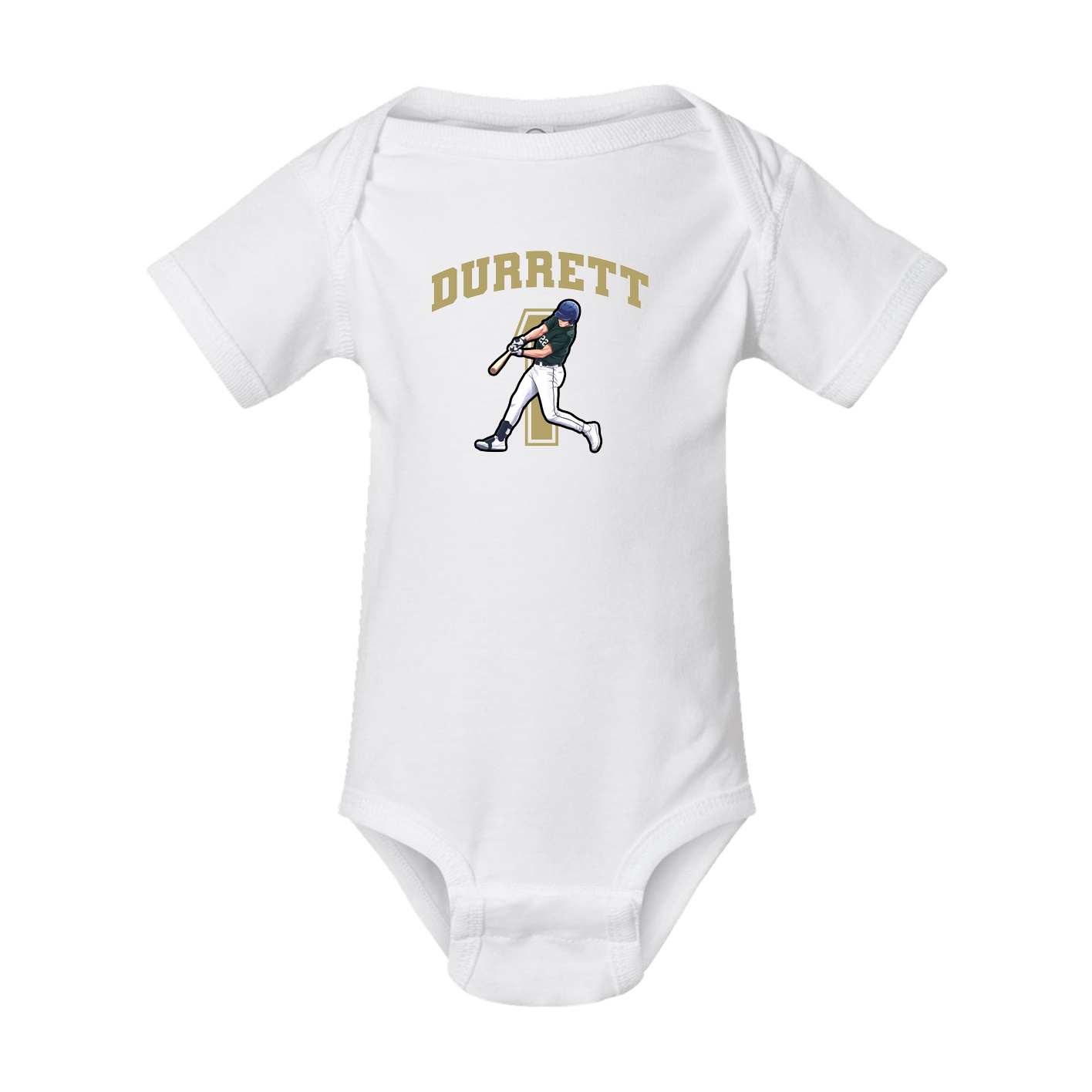 Baby Onesie — Number in White