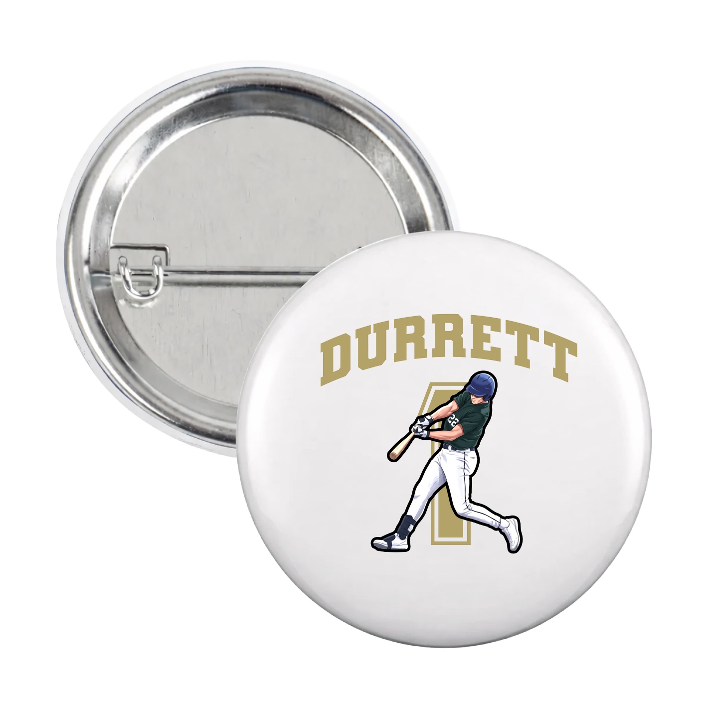 Game Day Button — Number in White