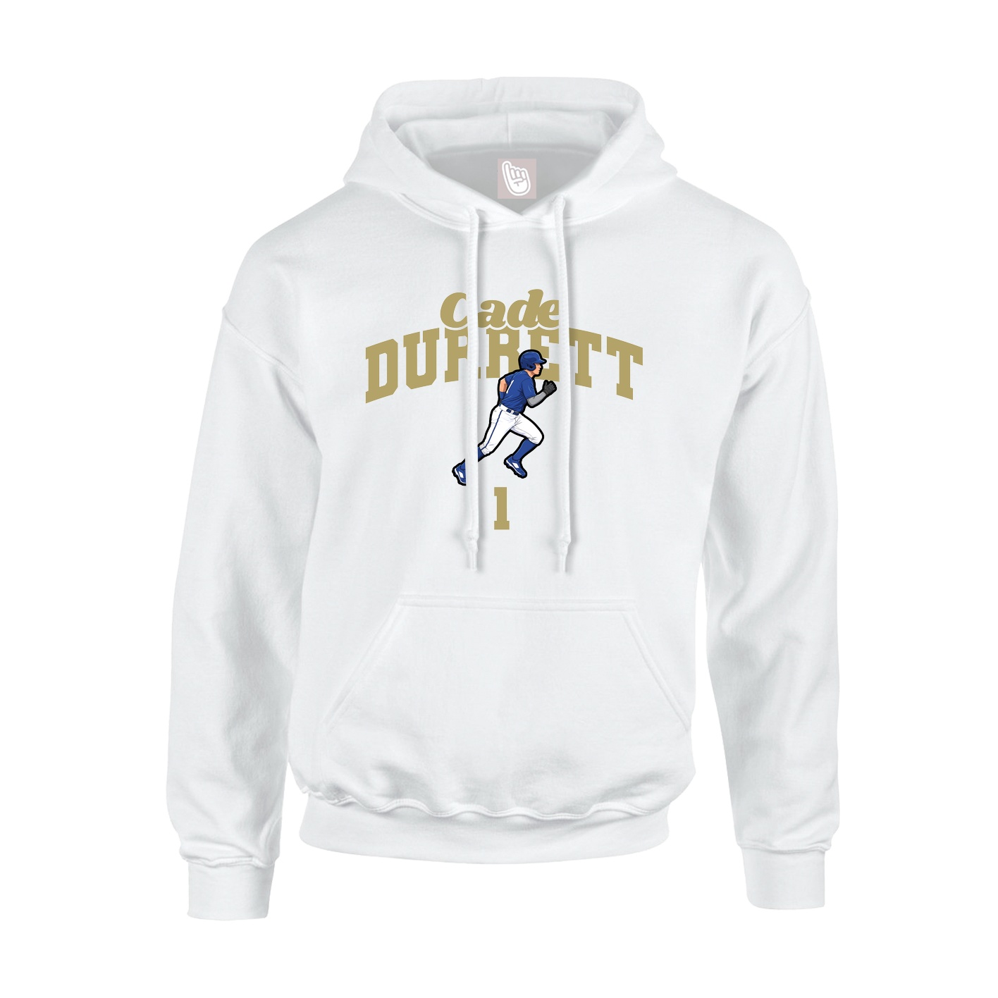 Youth Hoodie — Signature Arch in White