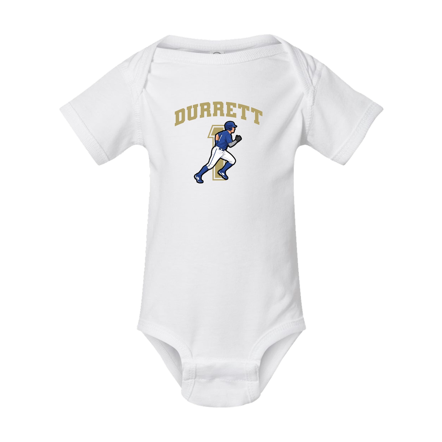 Baby Onesie — Number in White