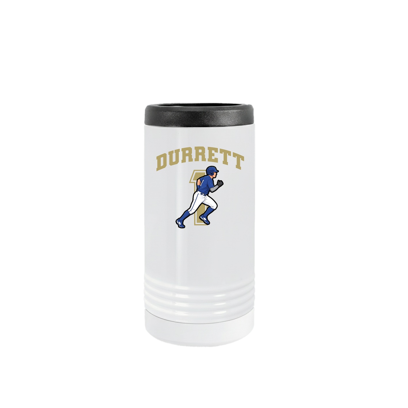 Slim Beverage Holder — Number in White