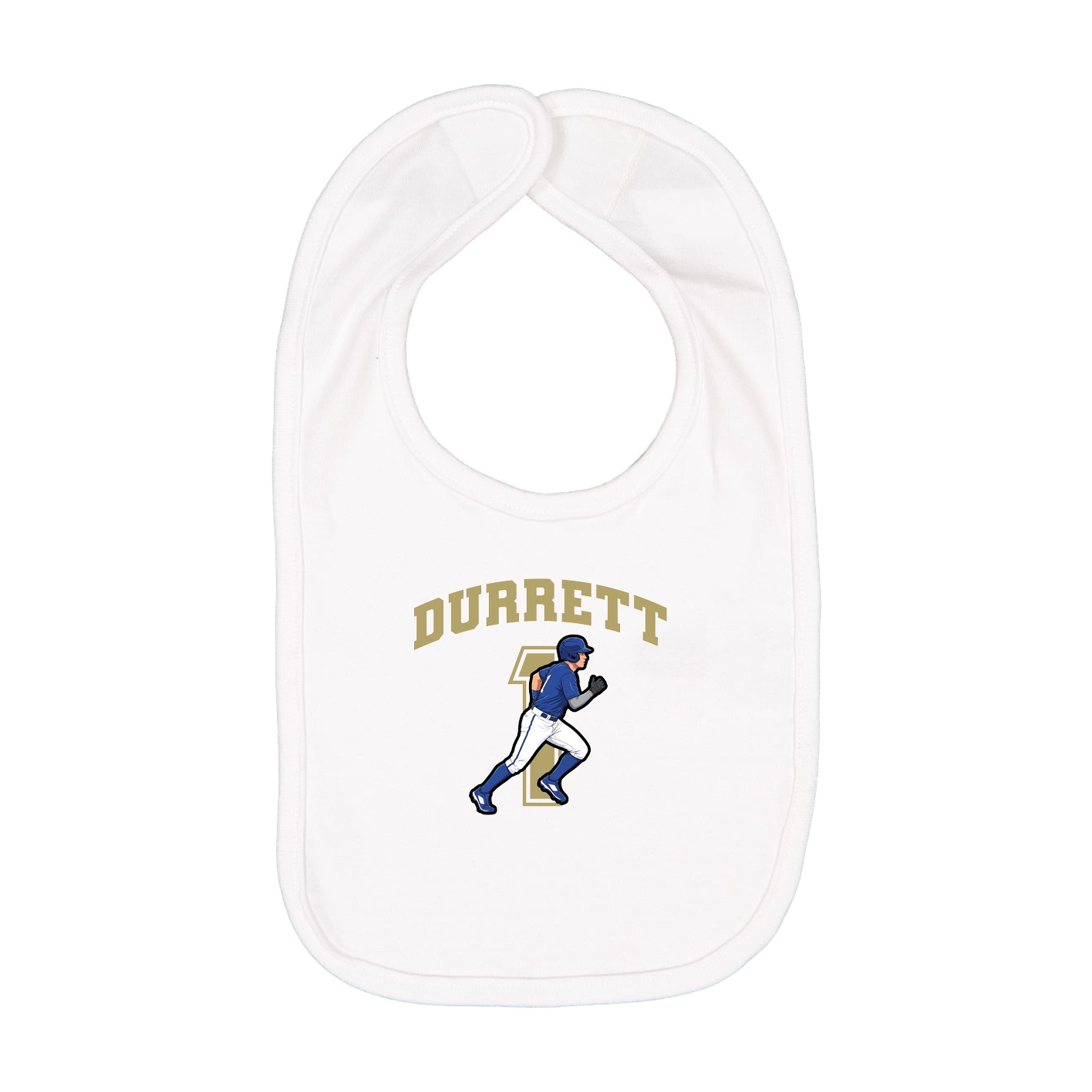 Infant Bib — Number in White