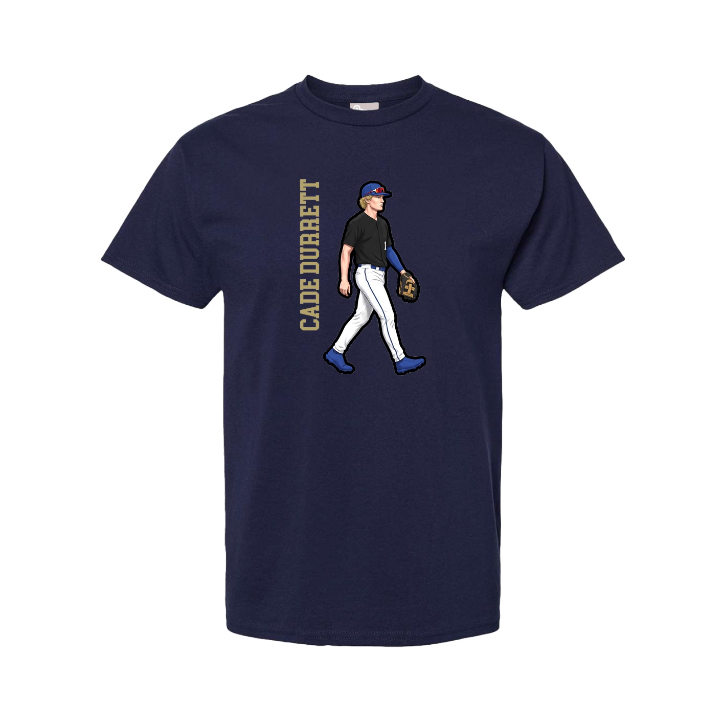 Tee — Name Vertical in Navy