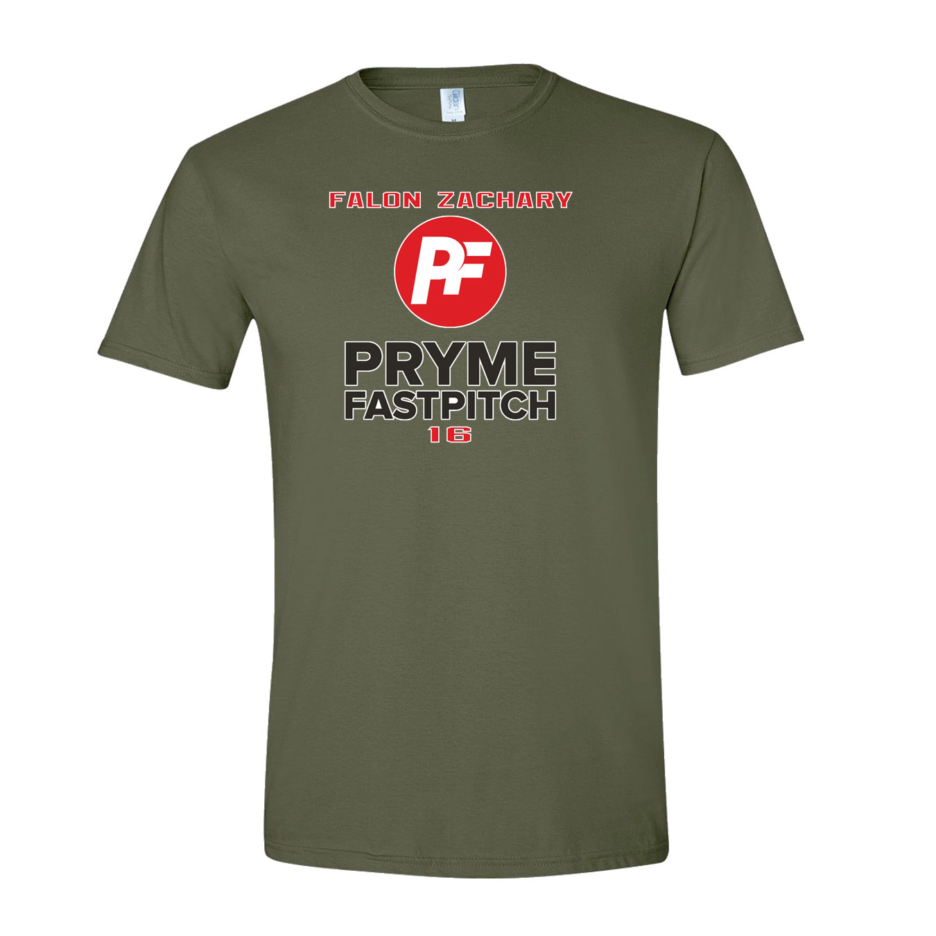 Youth Classic T-Shirt - Military Green - Logo Text Drop