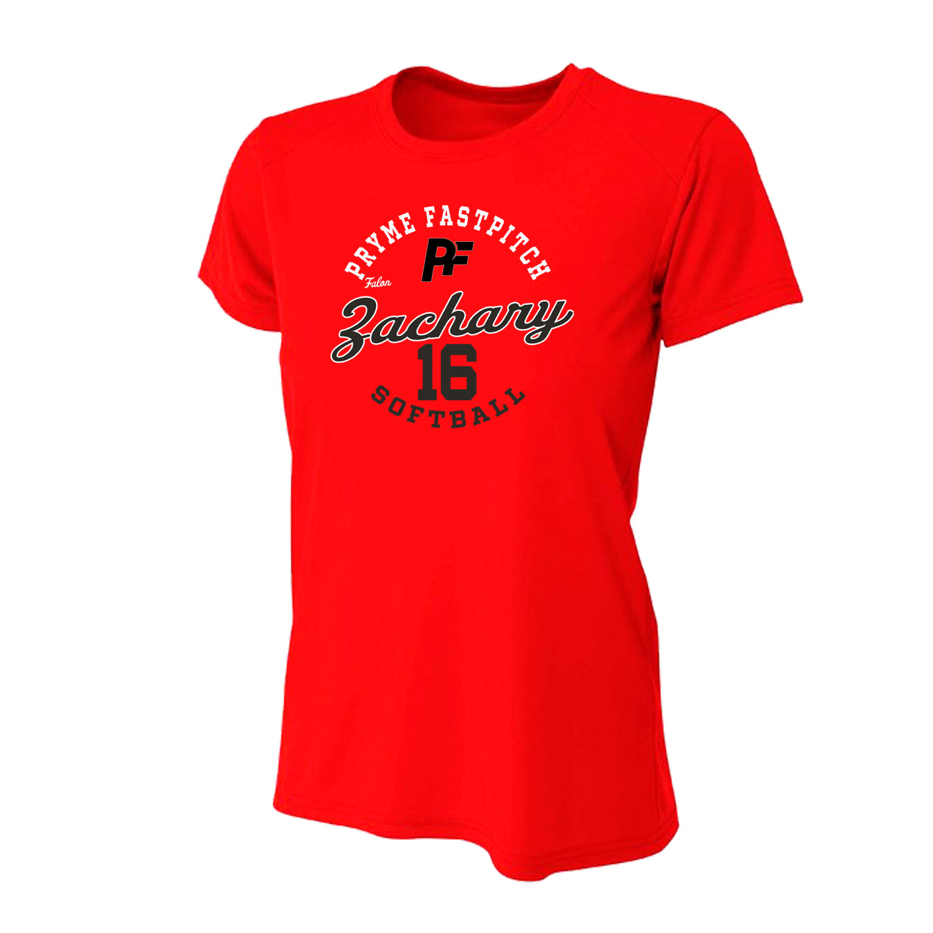 Women's Tight Fit Performance T-Shirt - Scarlet - Script Player