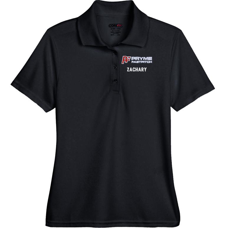 Women's Performance Polo - Black - Embroidery Text Drop