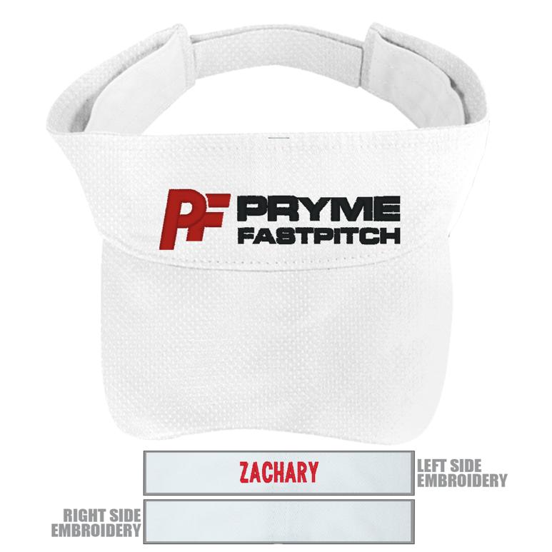 Athletic Mesh Visor - White - Hat Embroidery