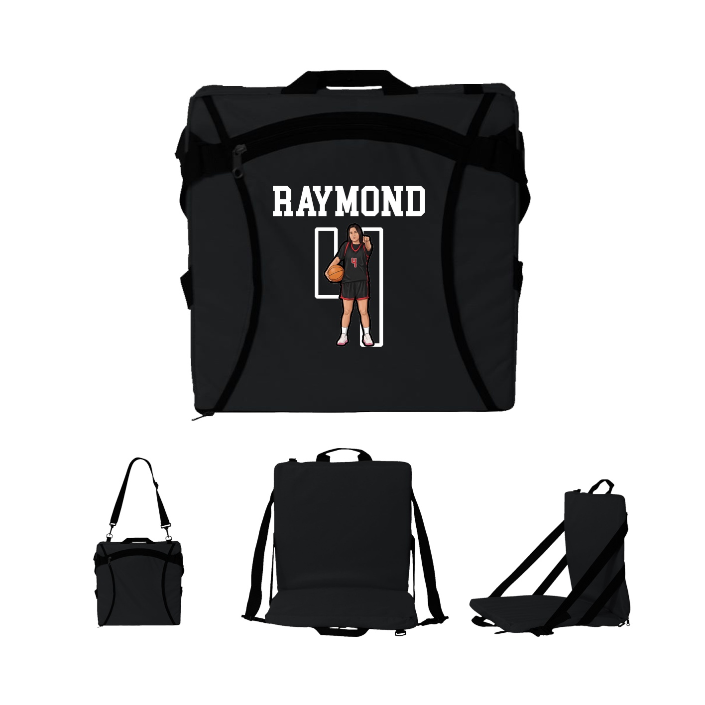 Folding Stadium Seat — Shirsey in Black