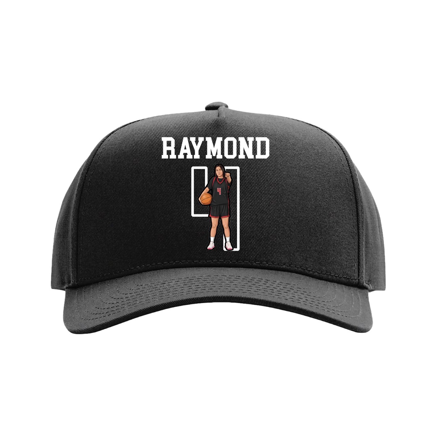 Full Fabric Five-Panel Champ Cap — Shirsey in Black
