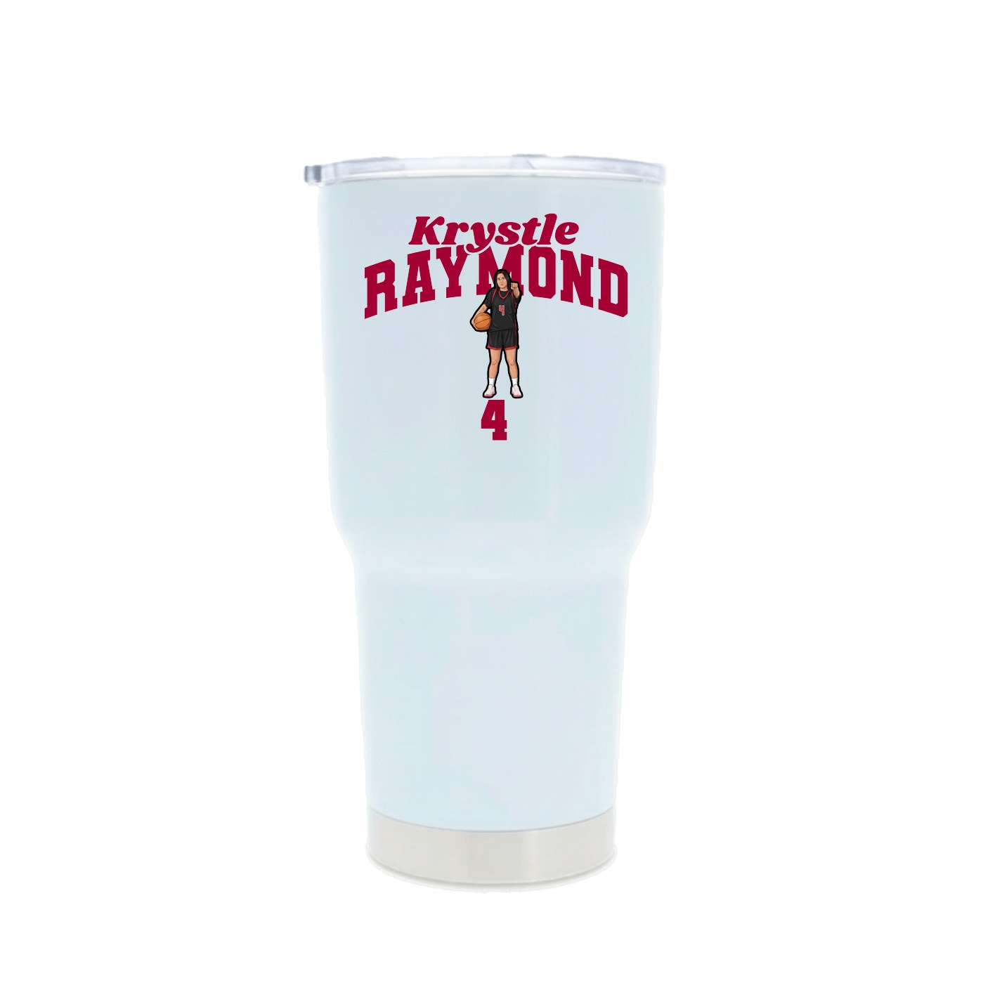 30oz Stainless Steel Tumbler — Signature Arch in White