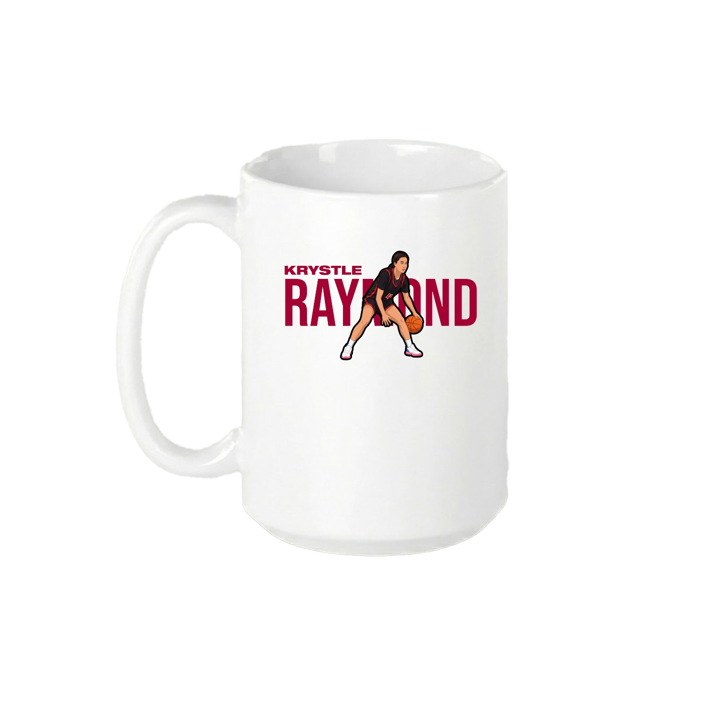 15oz Coffee Mug — Player Name in White