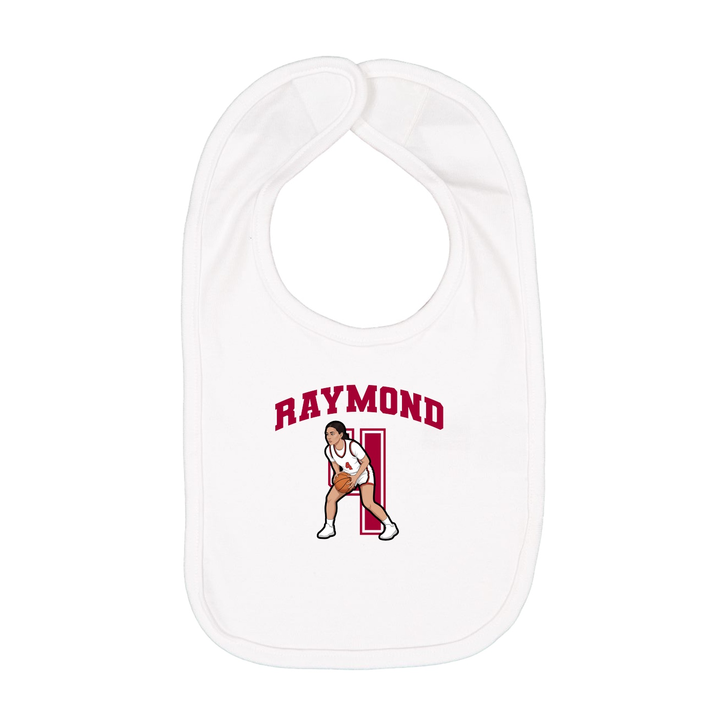 Infant Bib — Number in White