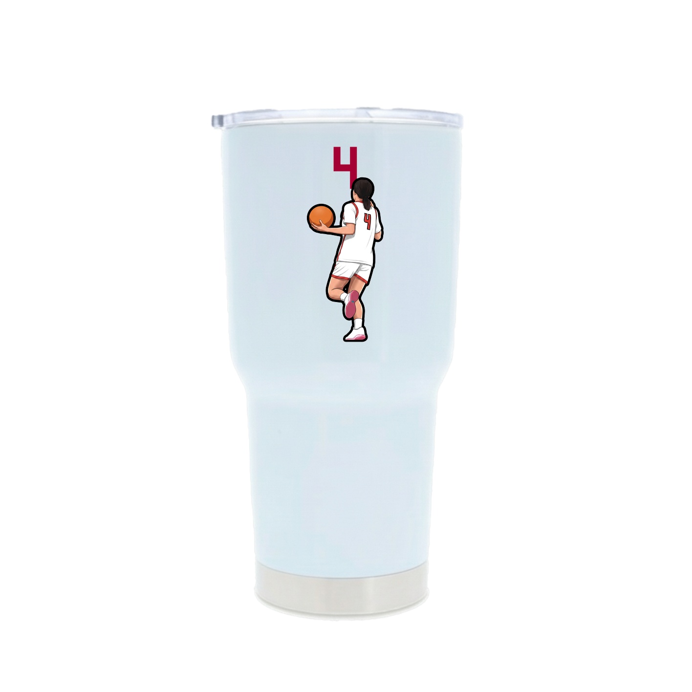 30oz Stainless Steel Tumbler — Number Top in White