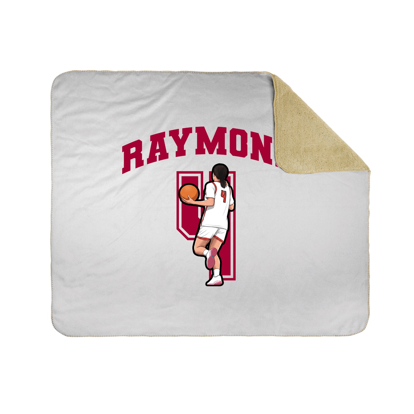 Throw Blanket — Number in White