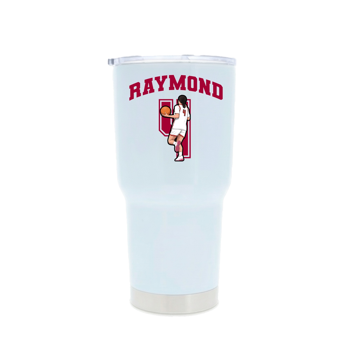 30oz Stainless Steel Tumbler — Number in White