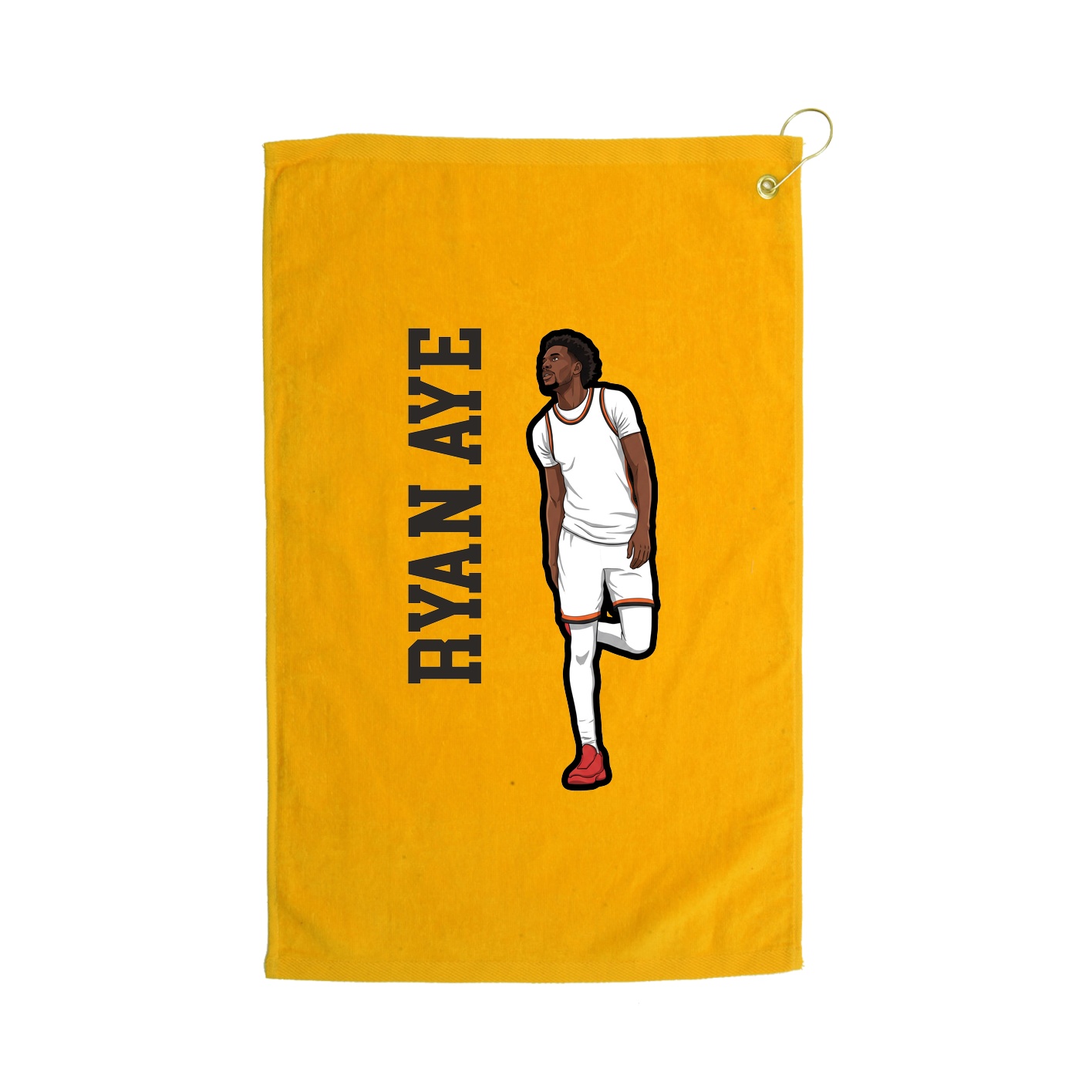 Golf Towel — Name Vertical in Gold