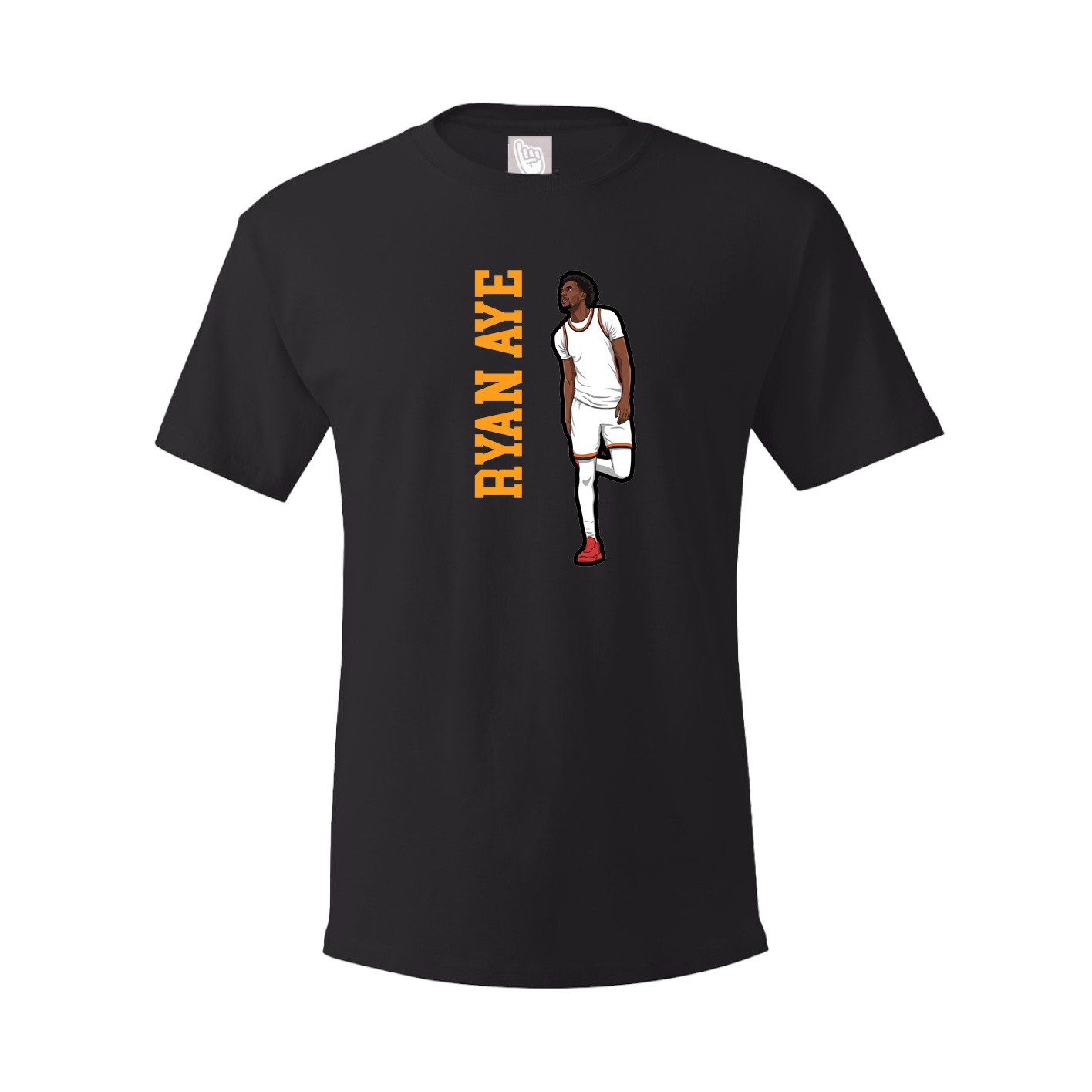 Youth Tee — Name Vertical in Black