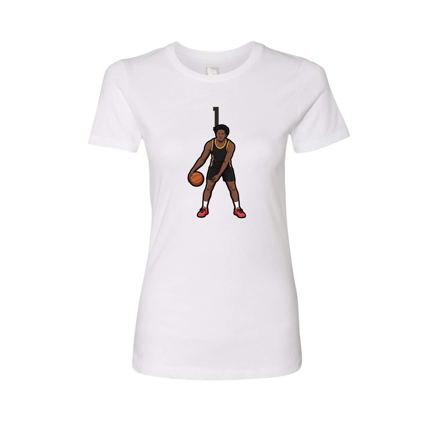 Fitted Women's Tee — Number Top in White