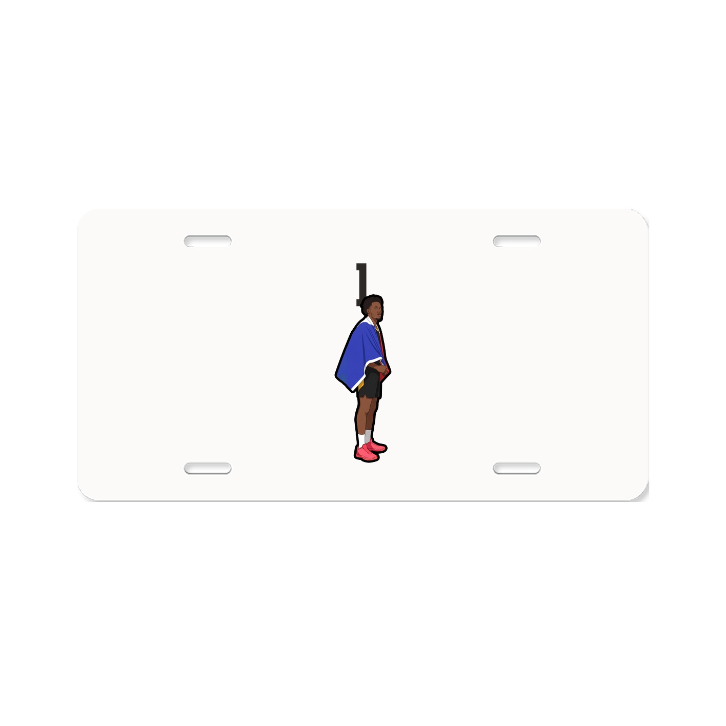 License Plate — Number Top in Classic