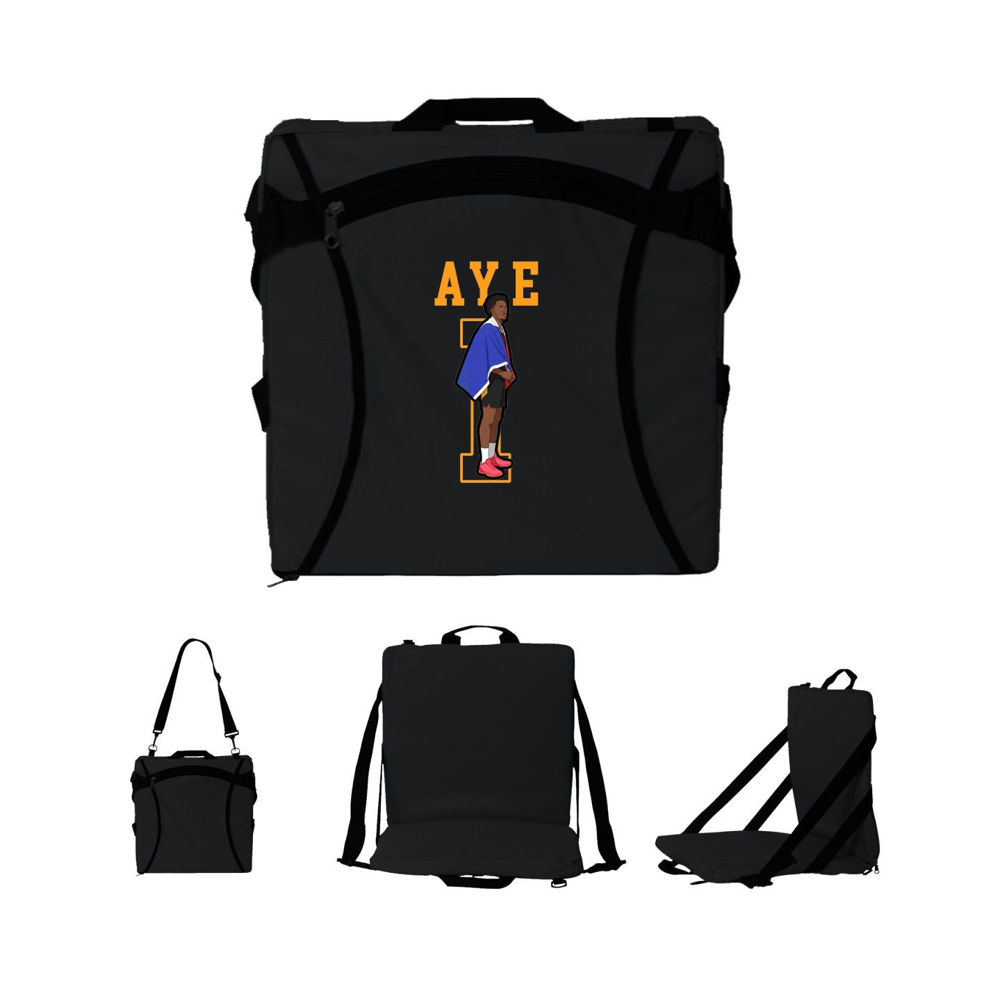 Folding Stadium Seat — Shirsey in Black