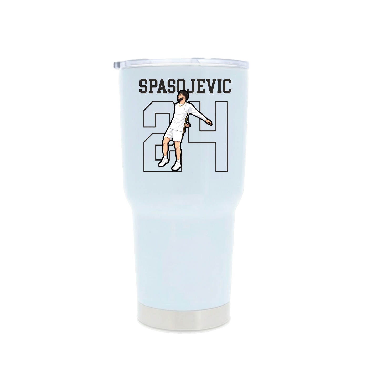 30oz Stainless Steel Tumbler — Shirsey in White