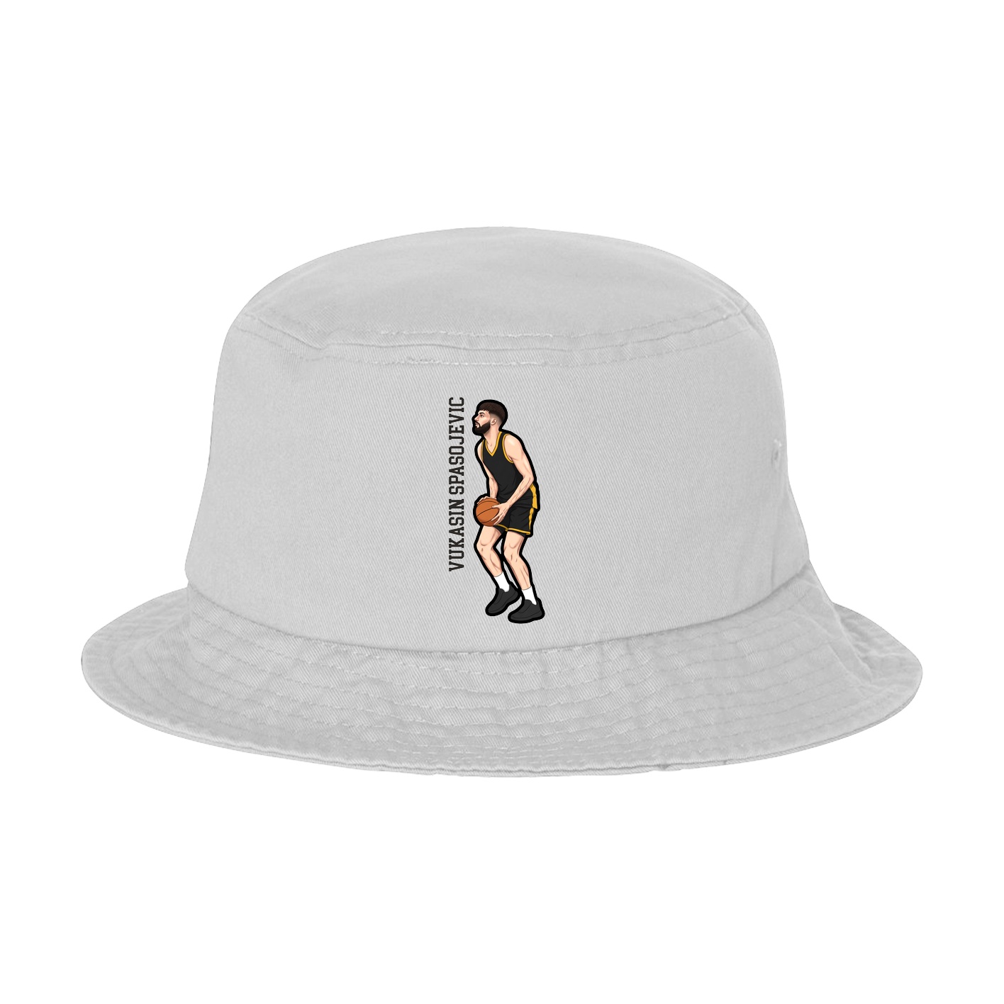 Bucket Cap — Name Vertical in White