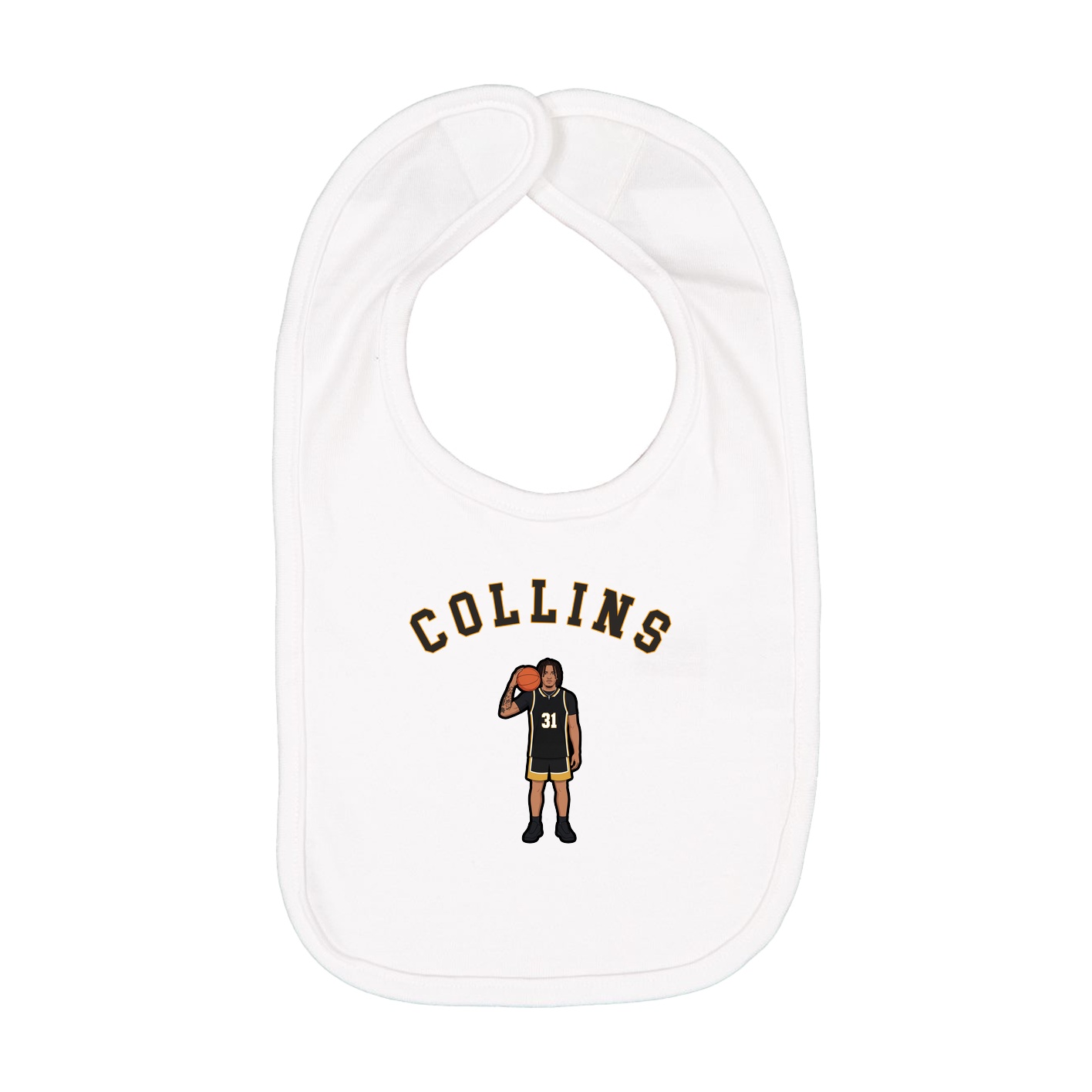 Infant Bib — Shirsey Arch in White