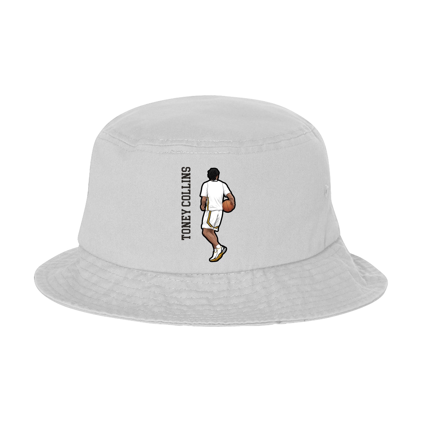 Bucket Cap — Name Vertical in White