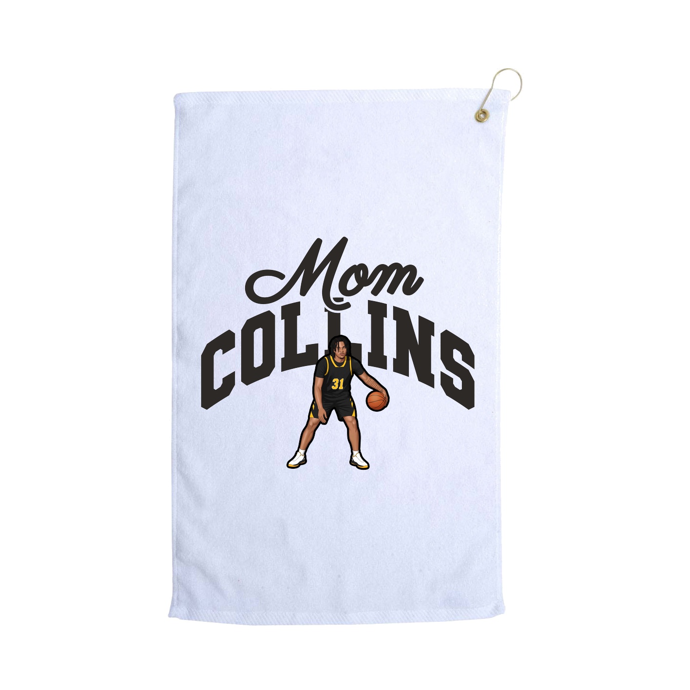 Golf Towel — Mothers Day Arch in White