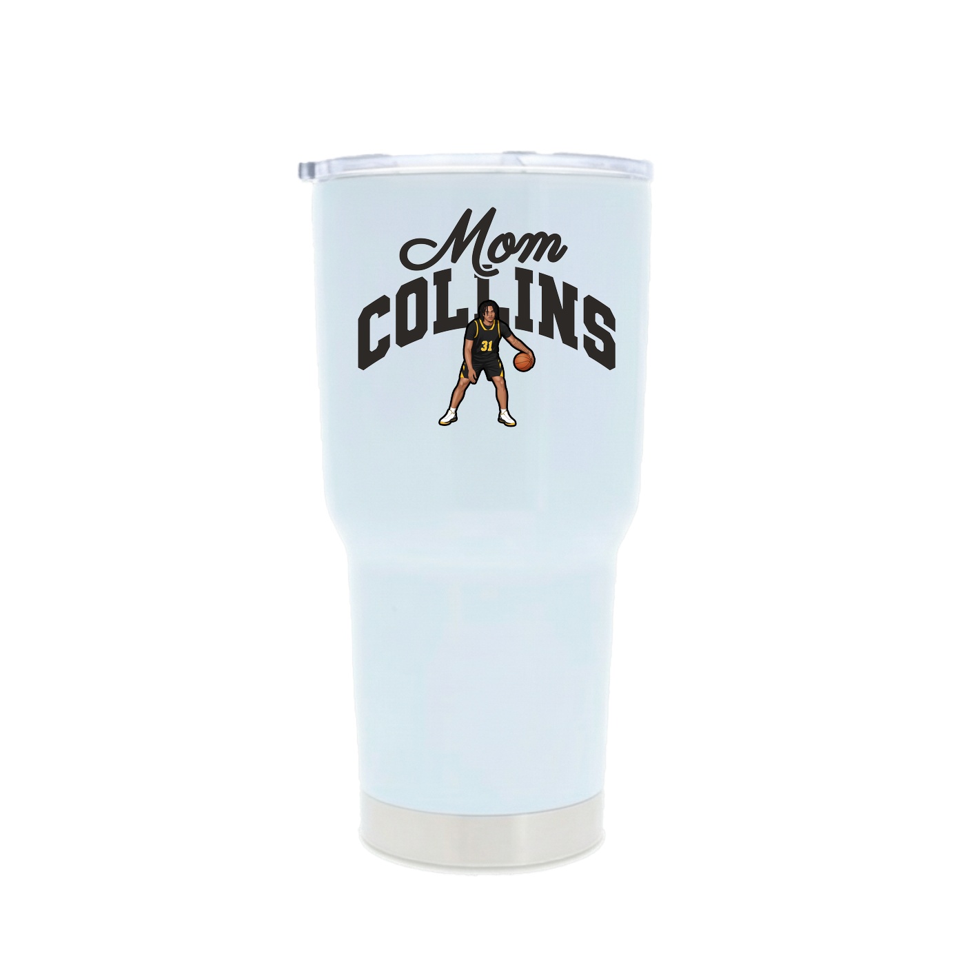 30oz Stainless Steel Tumbler — Mothers Day Arch in White