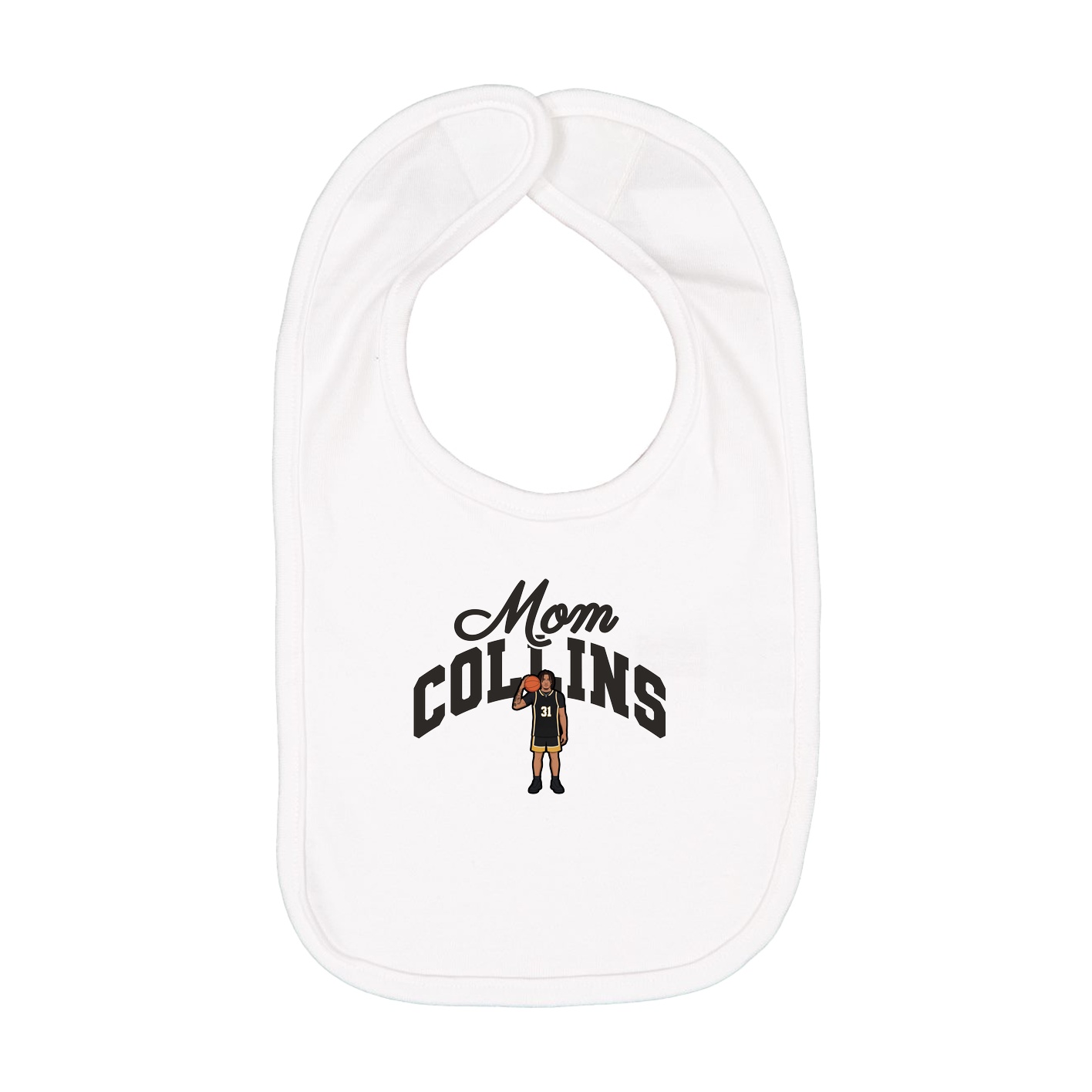 Infant Bib — Mothers Day Arch in White