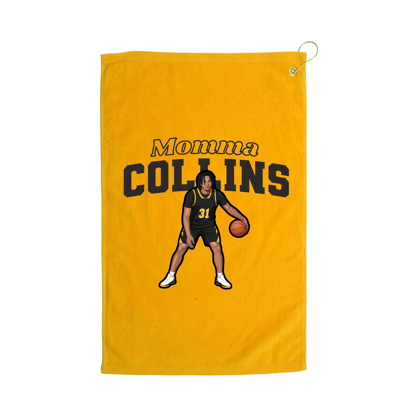 Golf Towel — Mothers Day Block in Gold