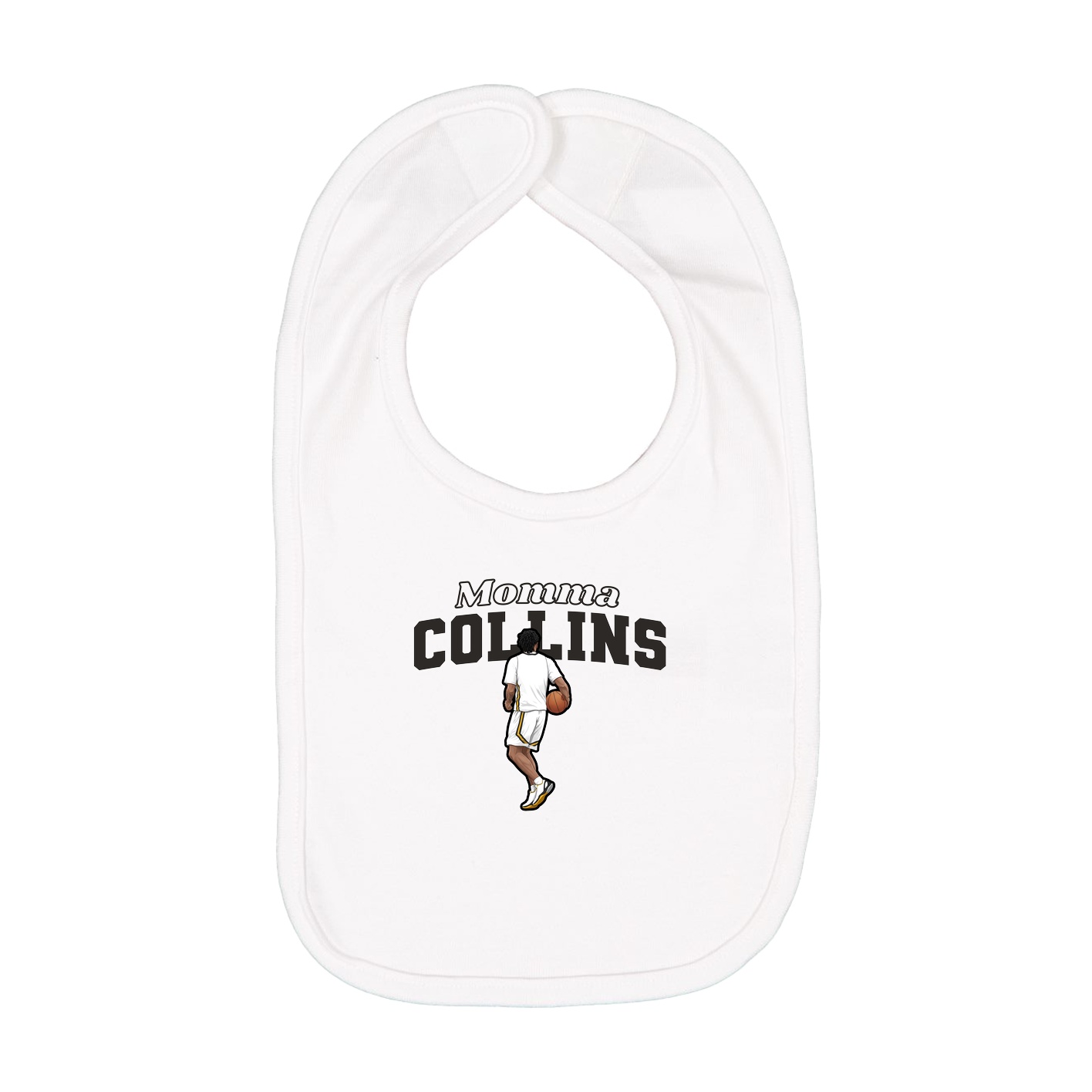 Infant Bib — Mothers Day Block in White