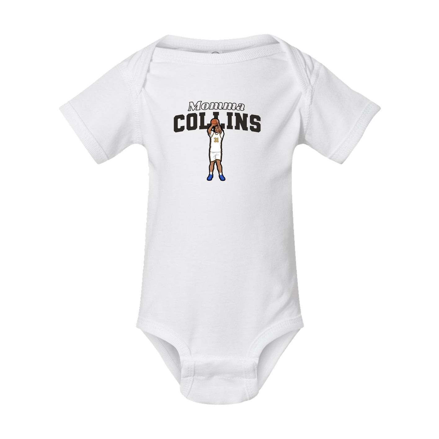 Baby Onesie — Mothers Day Block in White