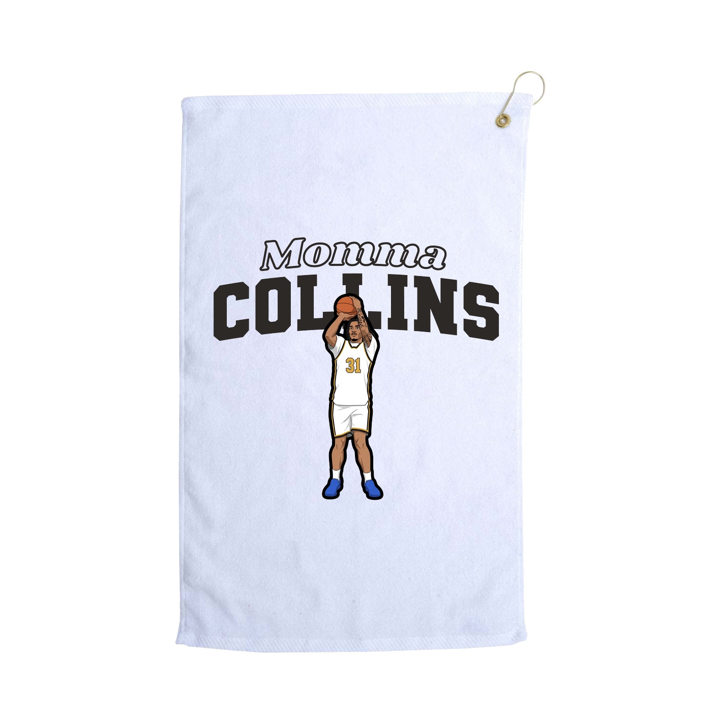 Golf Towel — Mothers Day Block in White