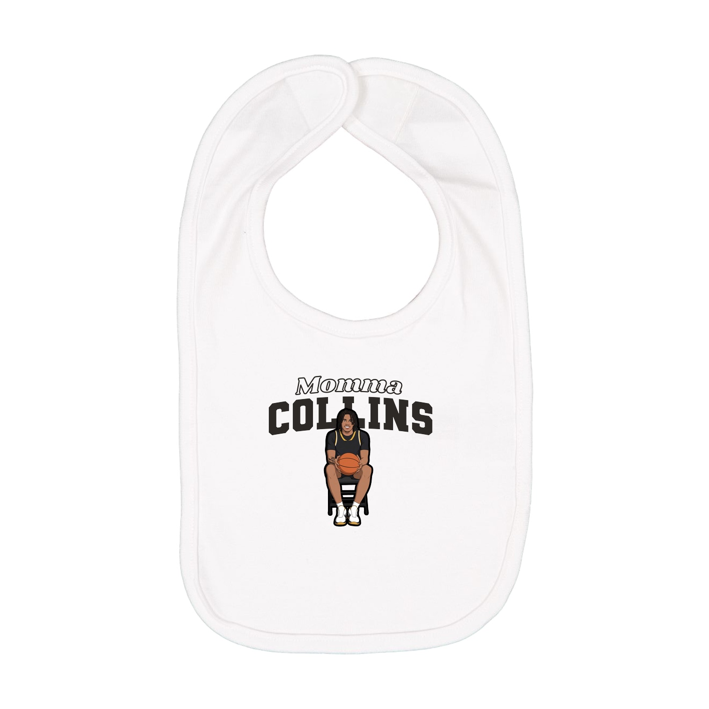 Infant Bib — Mothers Day Block in White