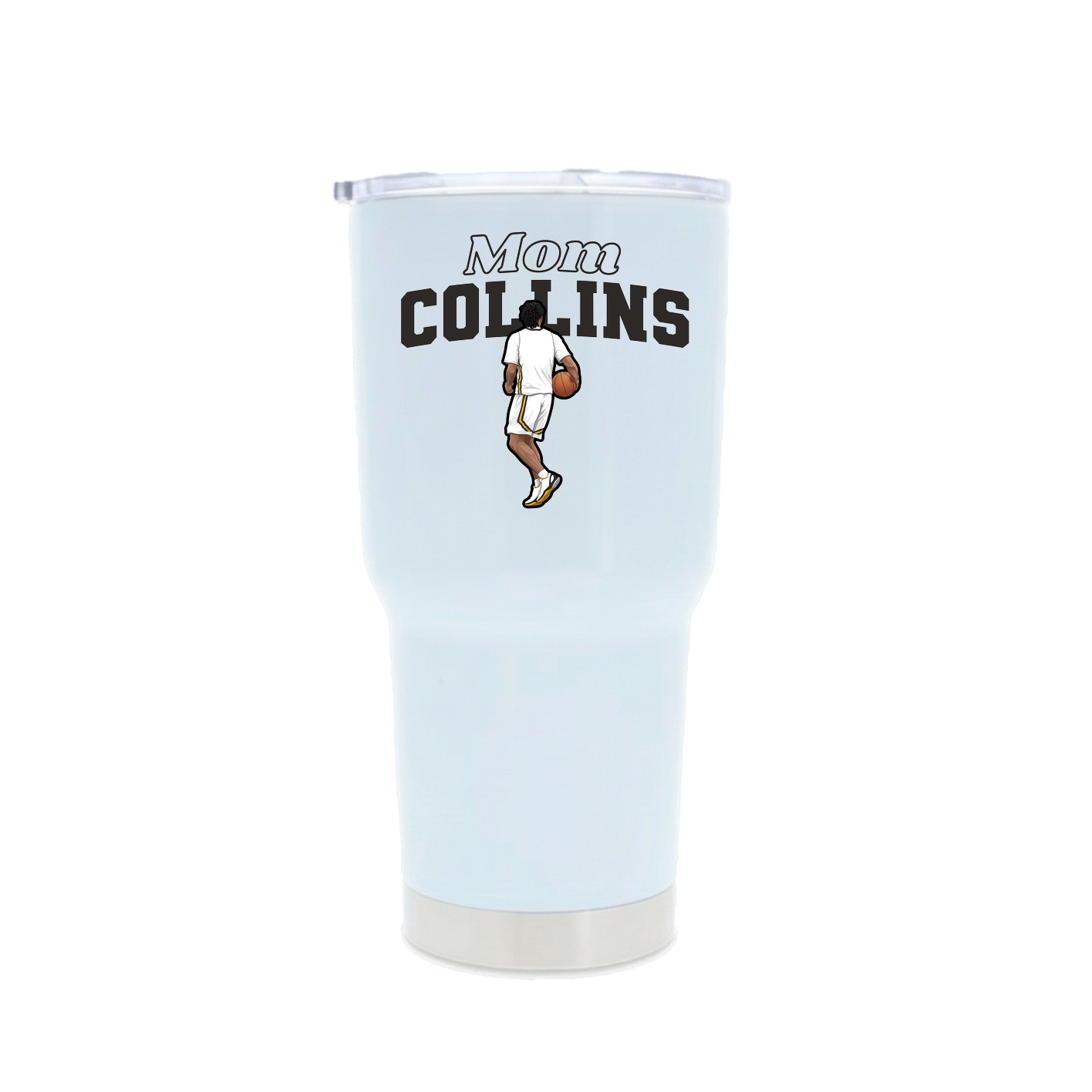 30oz Stainless Steel Tumbler — Mothers Day Block in White