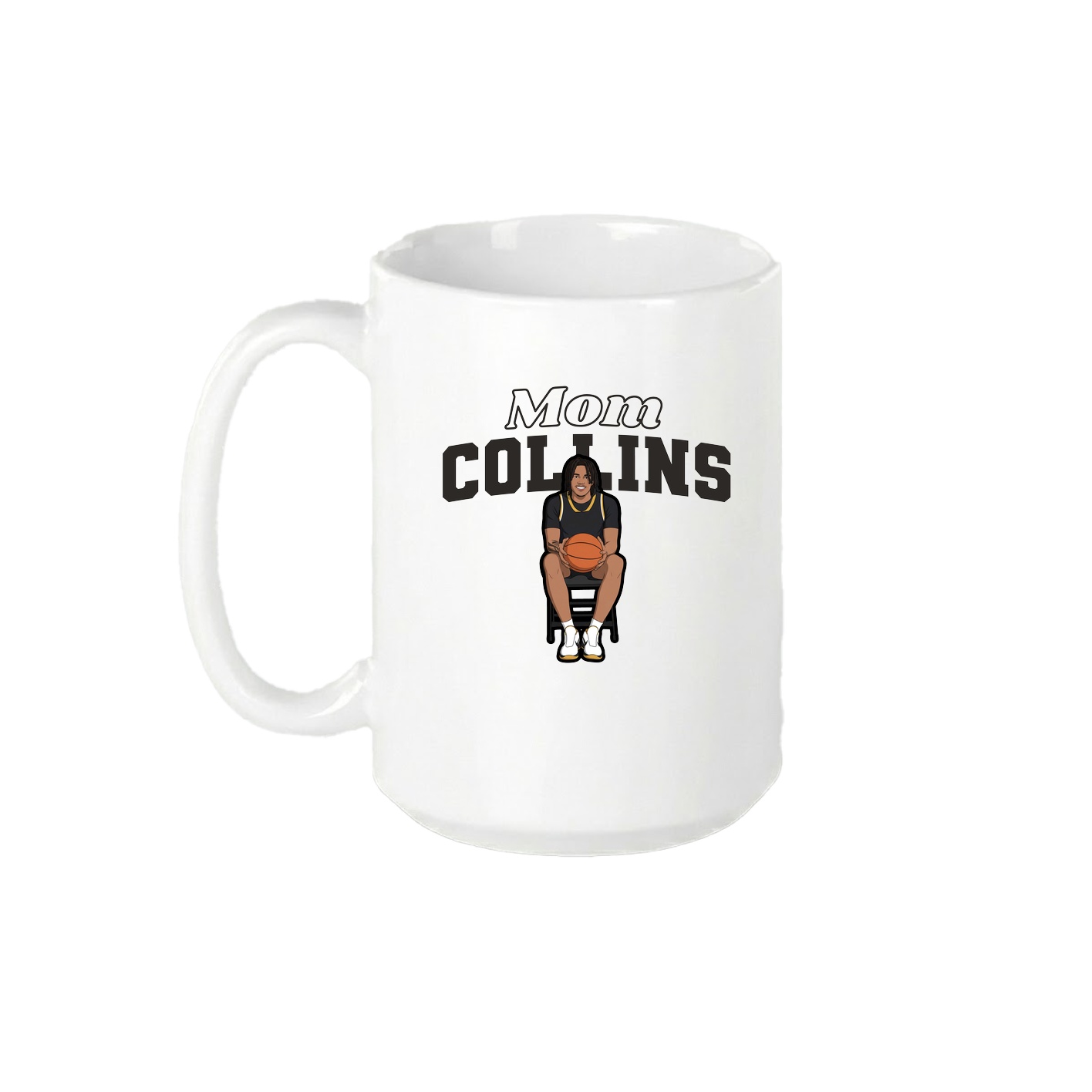 15oz Coffee Mug — Mothers Day Block in White