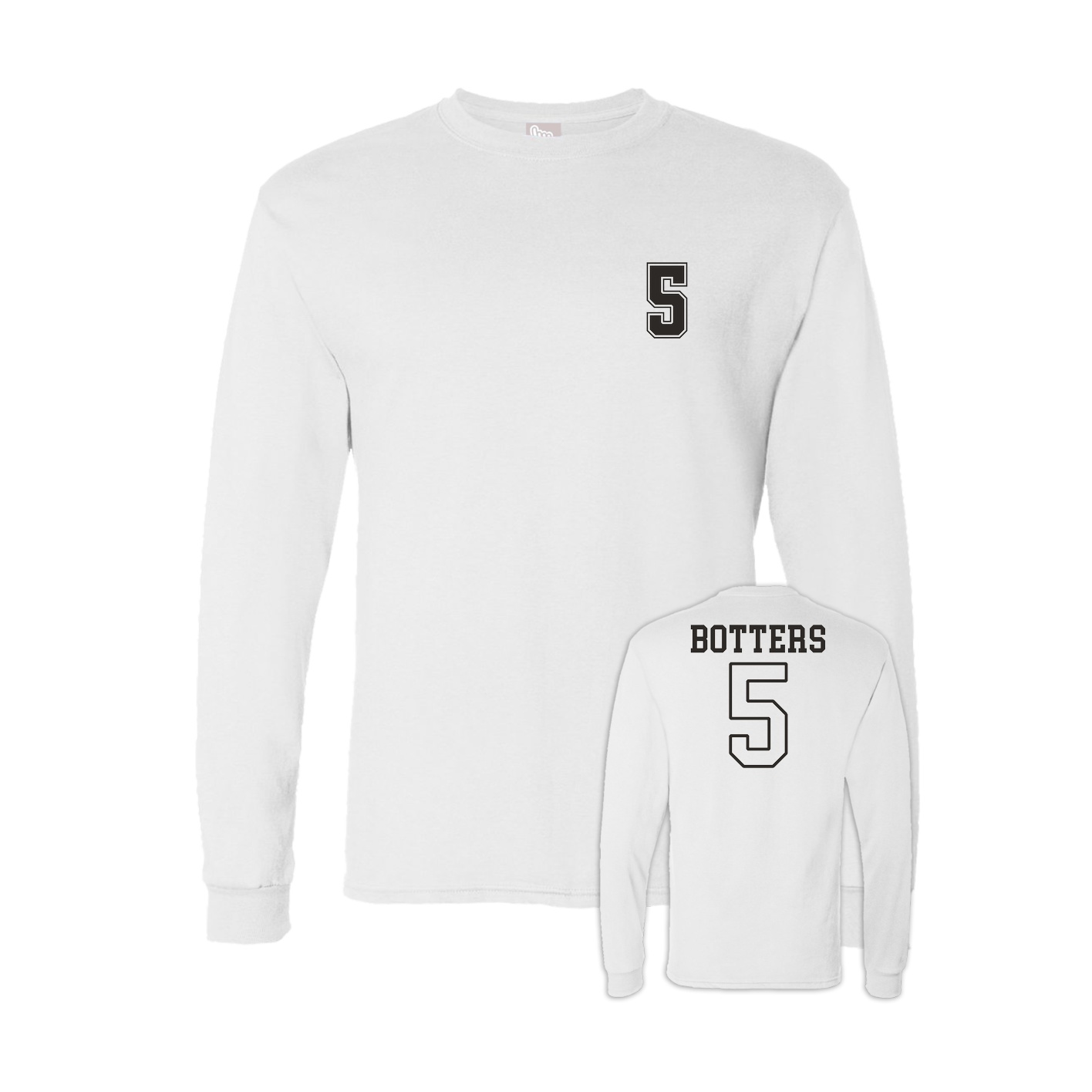 Long Sleeve Tee — Chest Back in White