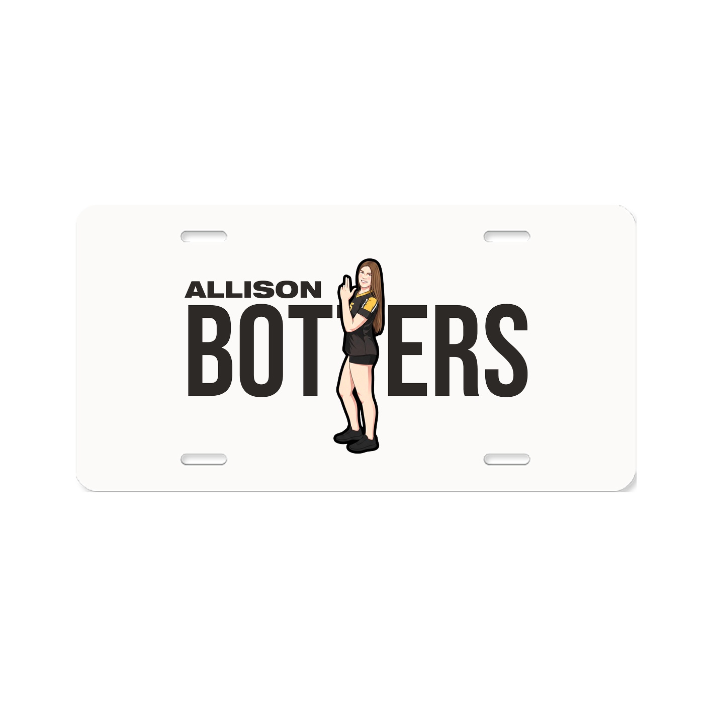 License Plate — Player Name in Classic