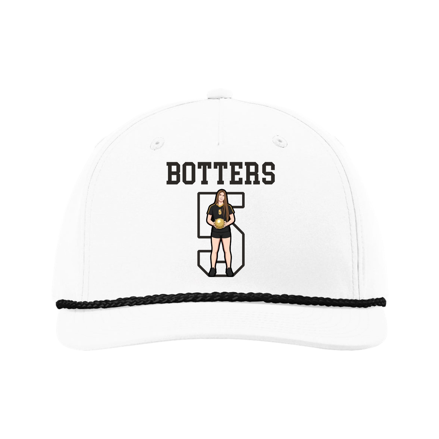 Five-Panel Classic Rope Cap — Shirsey in White
