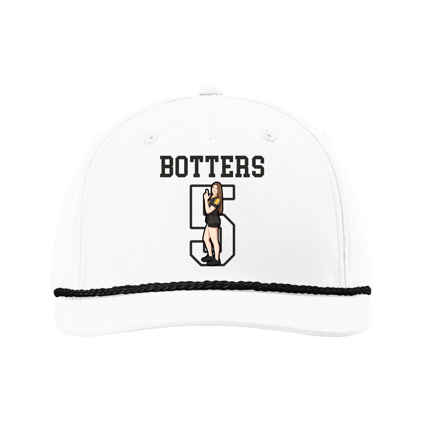 Five-Panel Classic Rope Cap — Shirsey in White