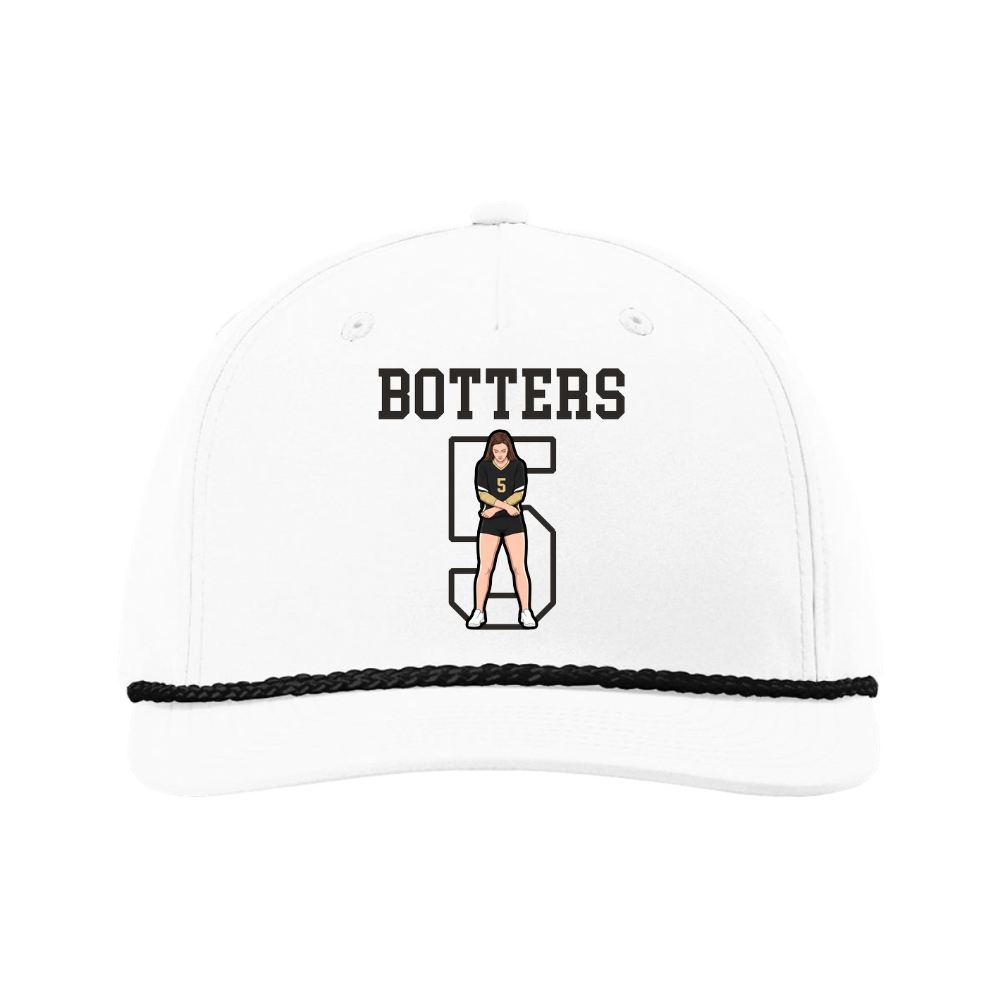 Five-Panel Classic Rope Cap — Shirsey in White