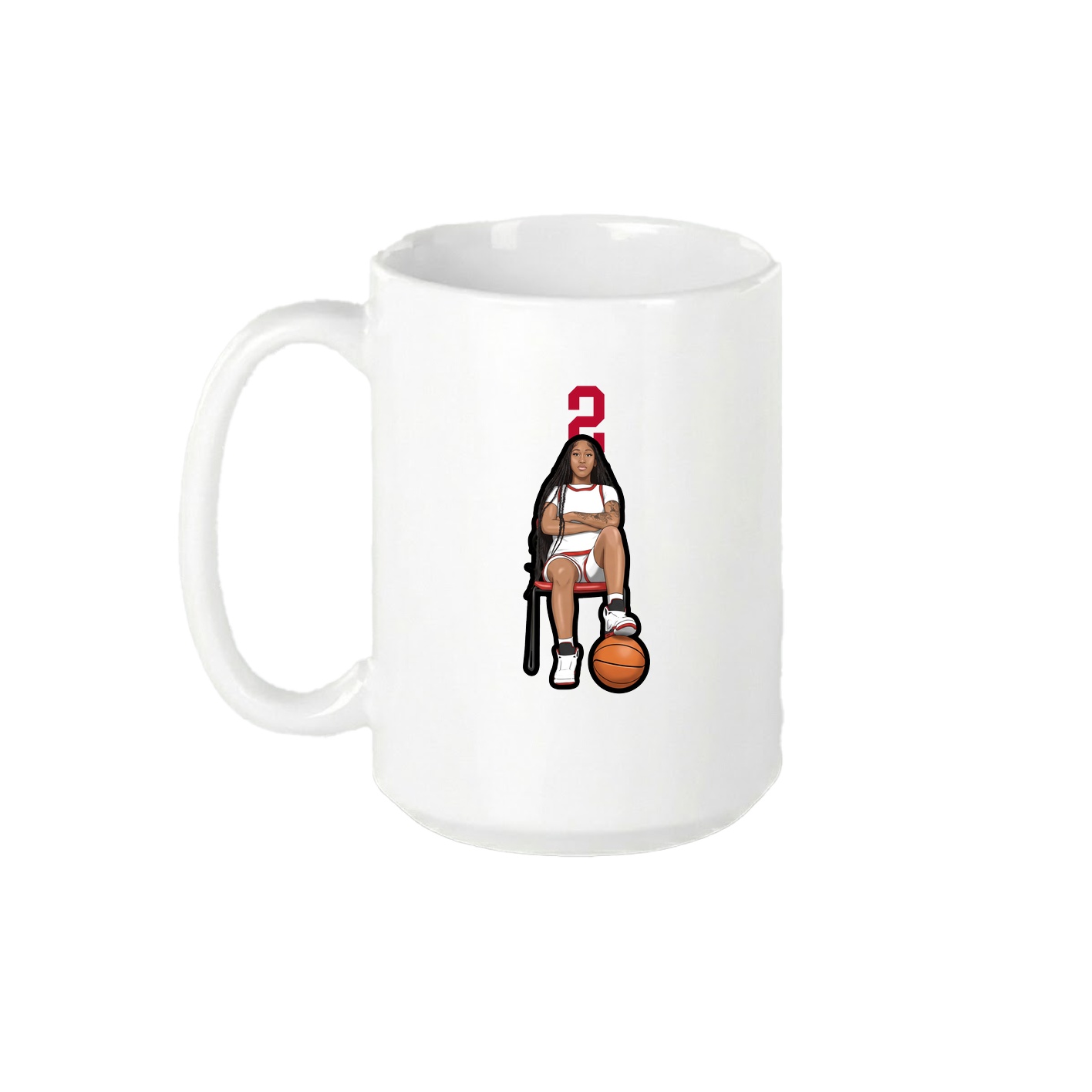15oz Coffee Mug — Number Top in White