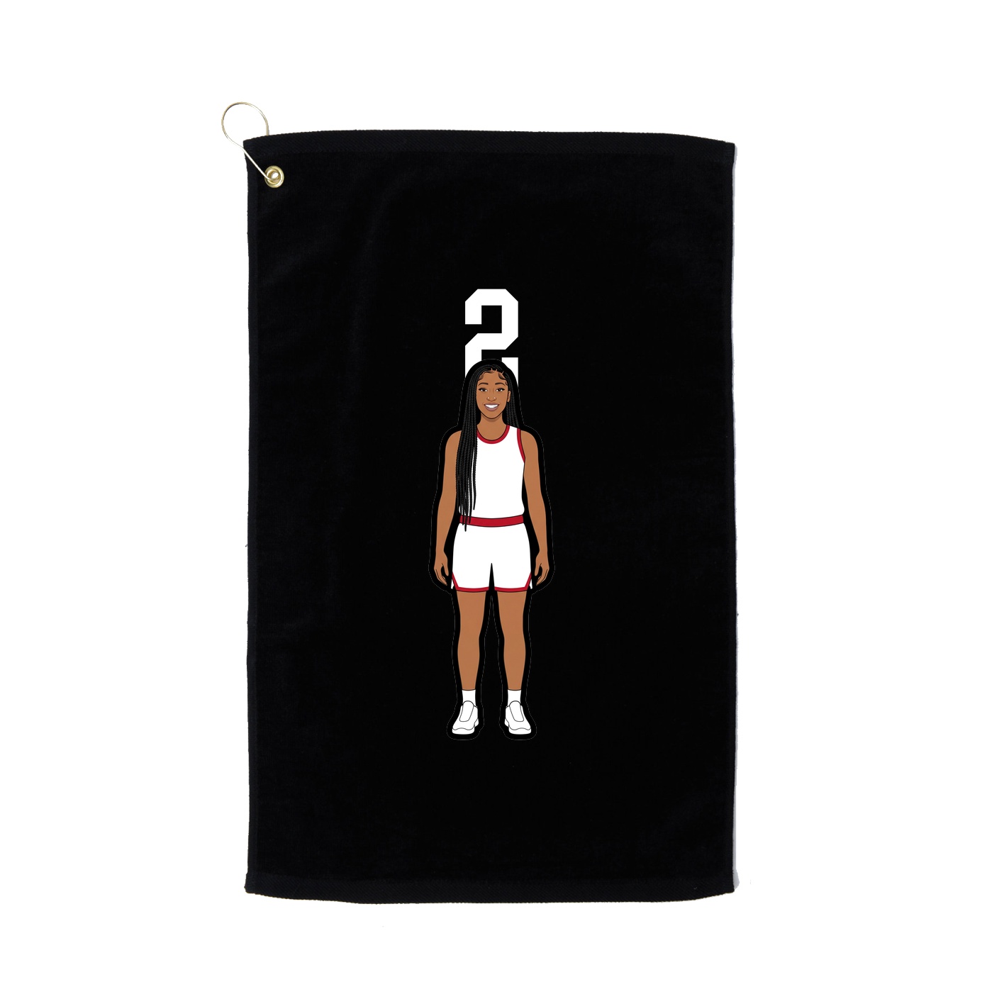 Golf Towel — Number Top in Black