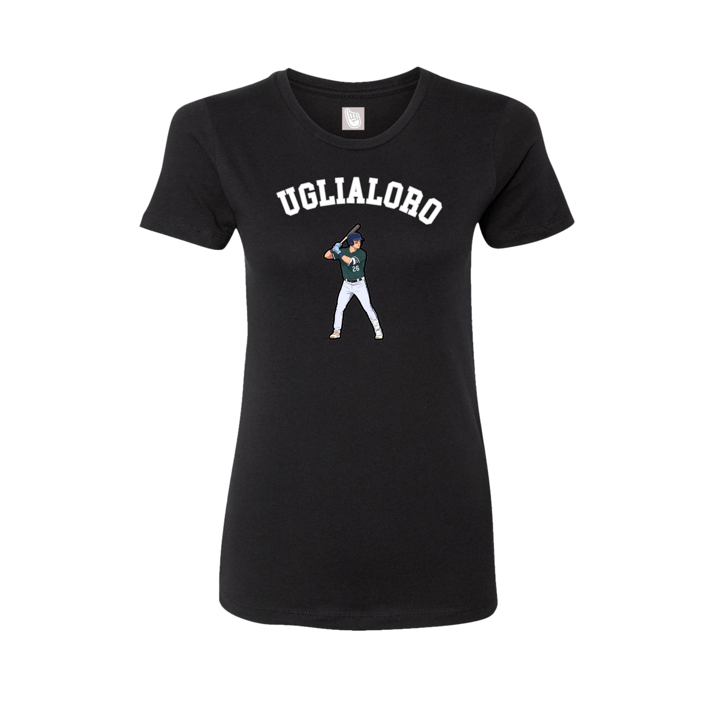Fitted Women's Tee — Shirsey Arch in Black