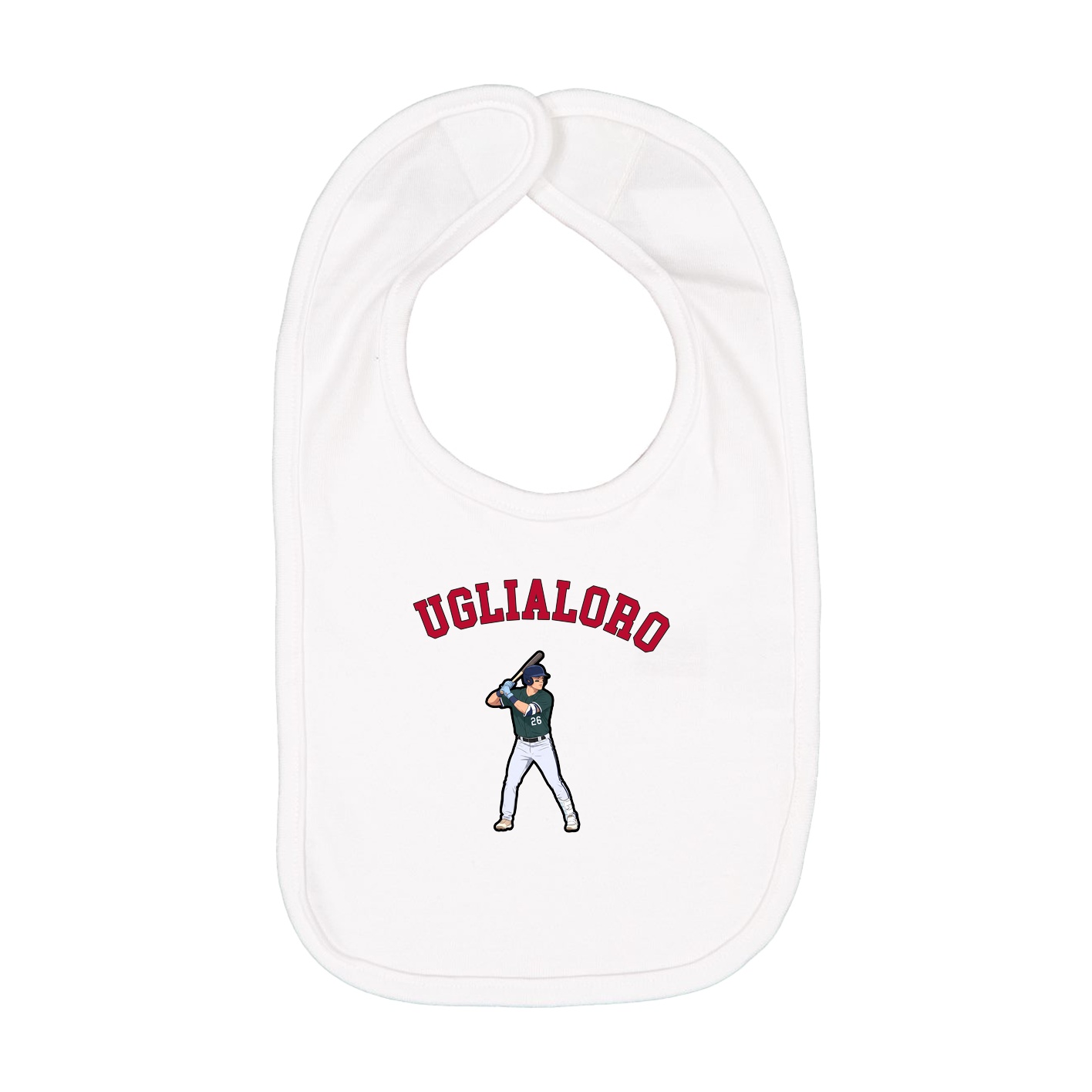 Infant Bib — Shirsey Arch in White