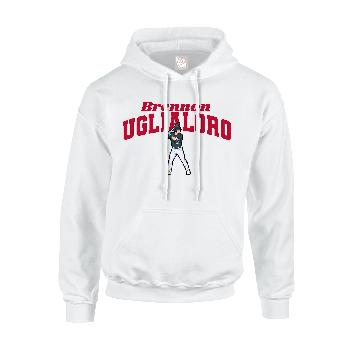 Hoodie — Signature Arch in White